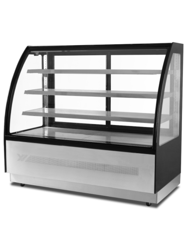 Refrigerated counter 269 liter - Curved glass - cm 90 x 75 x 135 h