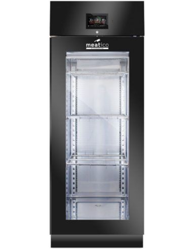 Drying cabinet 625 liter - Black exterior - Glass door