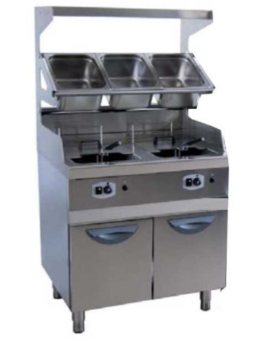 Gas fryer - Capacity lt 18+18 - cm 80 x 70x 90