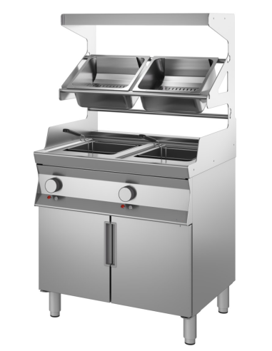 Electric fryer - Capacity lt 18 +18 - cm 80 x 70 x 90 h