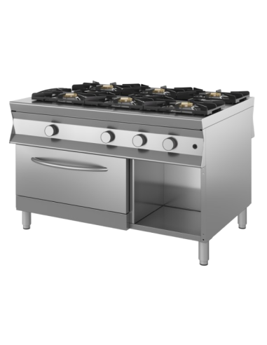 Cocina de paso de gas - Fiamma gratis - Oven - N.6 incendios - cm 130 x 100 x 90 h