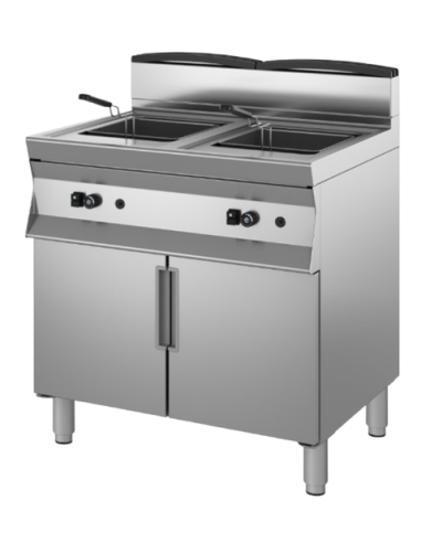 Gas fryer - Capacity lt 18+18 - cm 80 x 70 x 90h