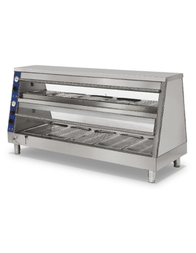 Bain-marie warmer 4 x GN 1/1 + 4 x GN 2/3 - 2 floors