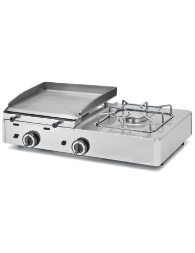 Gas fry top with 1 countertop stove