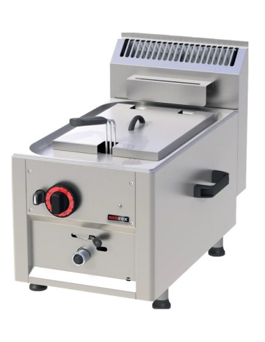 Gas fryer capacity 8 liters - With drain tap - cm 33 x 60 x 48 h