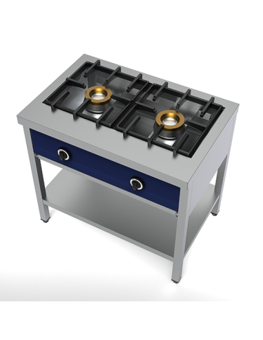 Pancake cooktop with 2 burners