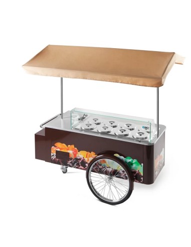 Carrettino gelati - N. 8 carapine x 7 lt - cm 200 x 128.5 x 208.1 h