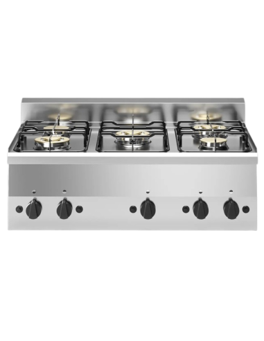 Cocina de gas con 5 quemadores - cm 90 x 60 x 30 h