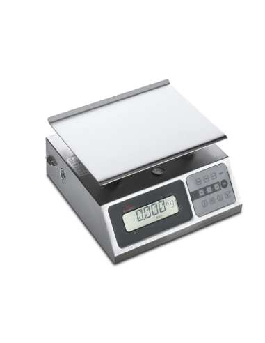 Scales - Max. capacity kg 40 - Indication 5/10 gr. - cm 24.8 x 25.3 x 13.2 h