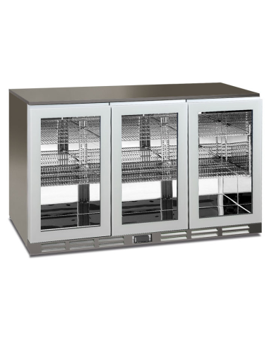 Mostrador trasero de acero con 3 puertas - Capacidad litros 241 - Cm 135 x 52.6 x 83.5 h