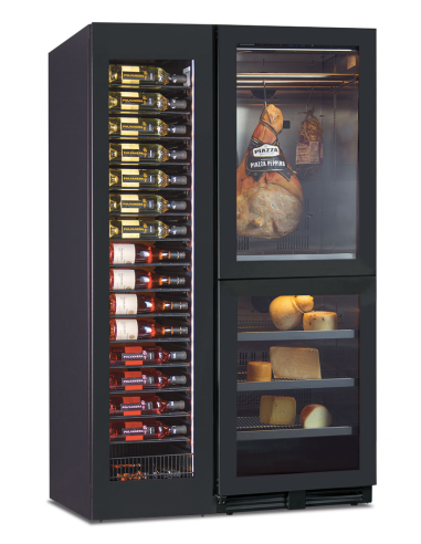 Wine display - Cold cuts and cheese cabinet - cm 106.5 x 70 x 180.4 h