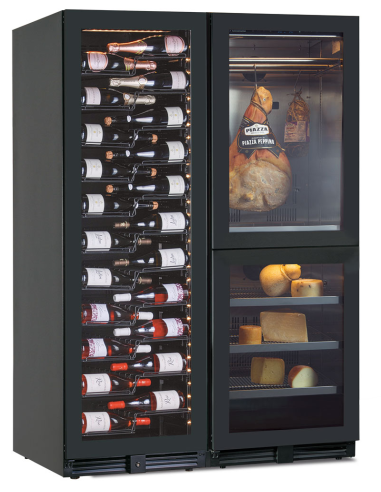 Wine Display - Cold cuts and cheese cabinet - cm 121 x 70 x 180.4 h