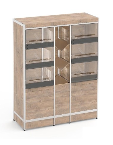 Self-service pallet display with 6 compartments - cm 125 x 50 x 172 h