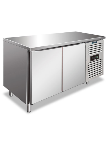 Tavolo refrigerato con 2 porte - Ventilato - cm 136 x 60 x 86 h