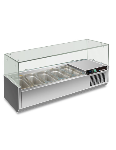 Refrigerated display case - N. 6 bowls - cm 140 x 39.5 x 43.5 h