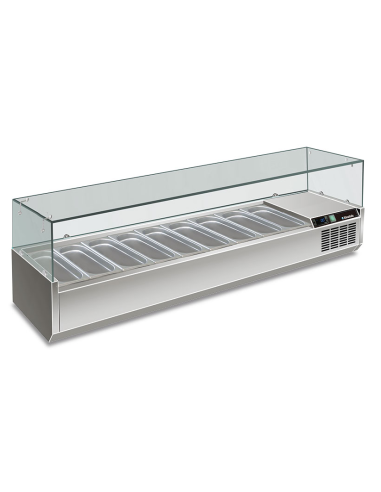 Refrigerated display case - N. 9 bowls - cm 200 x 39.5 x 43.5 h