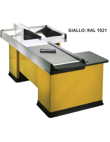 Motorized checkout counter - Conveyor belt - cm 241.2