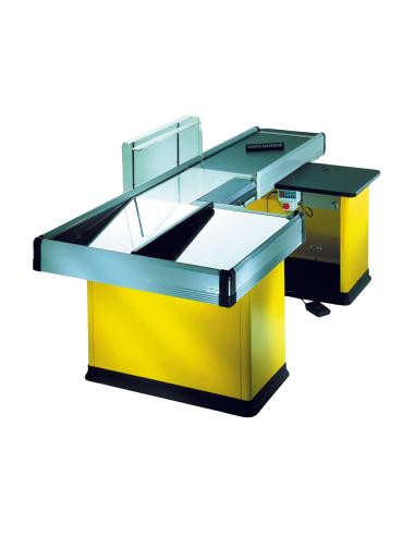 Motorized checkout counter - Conveyor belt - cm 259.5