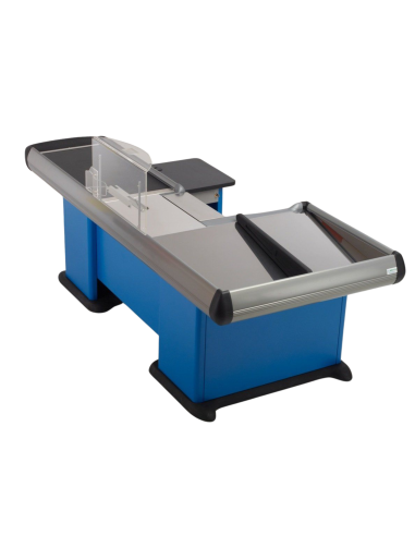 Checkout counter with double basin - Conveyor belt - cm 238.5