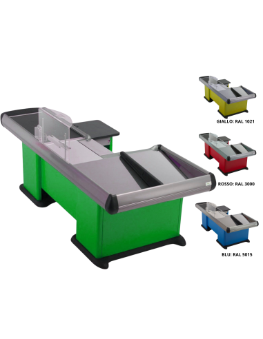 Double-tank checkout counter - Scanner provision - cm 257.9