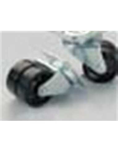 Kit 4 twin wheels Ø 75 mm (2 with brake)