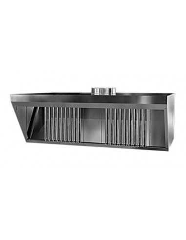 Simple stainless steel hood with front filters (without aspirator) - For Model 42/P Planetaries and Fireplace (electric)