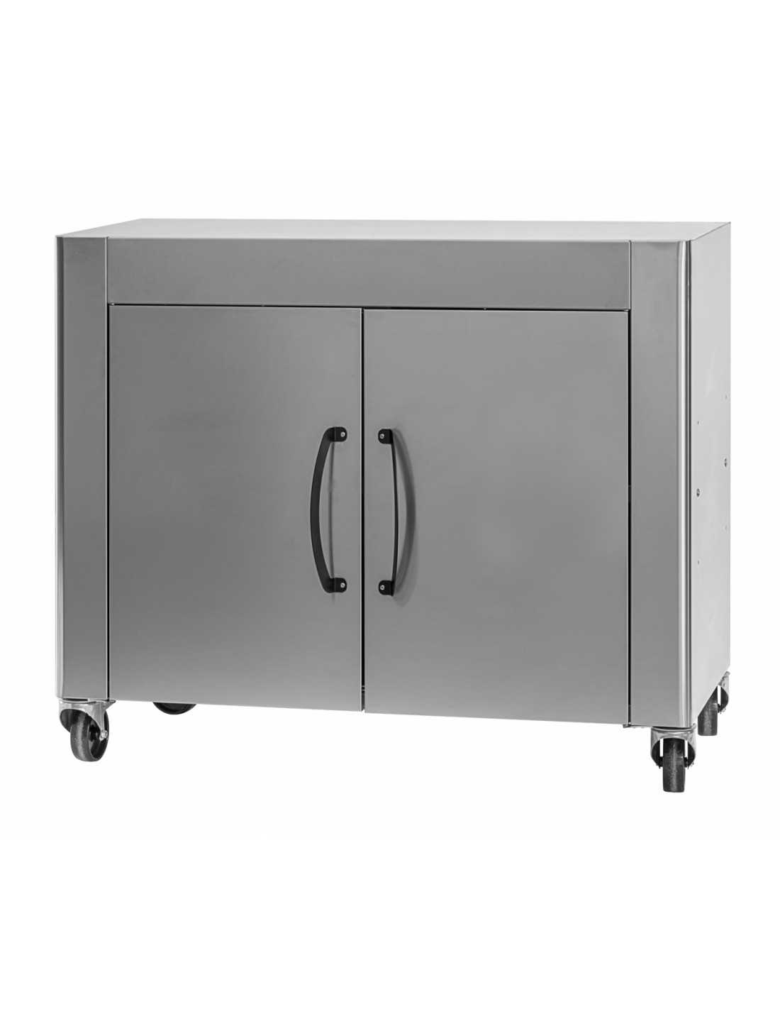 Neutral cabinet with doors - Wheels - cm 140x57x90h - for Model CHURRASCO CM29