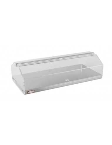 Neutral plexiglass showcase with 1 shelf - Cm 80