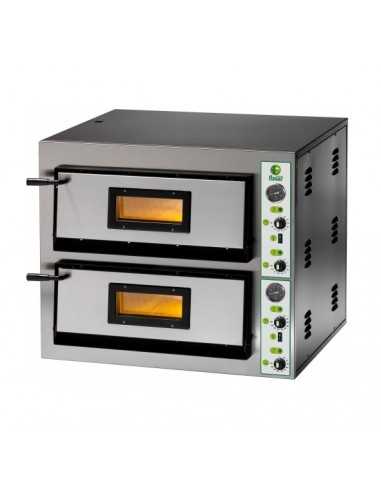 Electric pizza oven for 4 + 4 pizzas - cm 90x 73.5 x 75 h