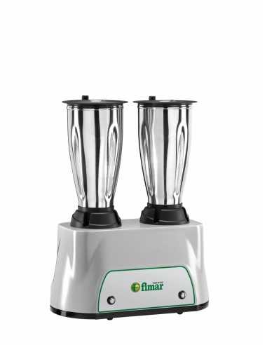 Frullatore professionale capacità  1.5 + 1.5 litri con bicchieri inox