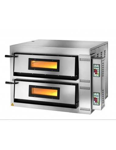 Electric pizza oven for 4+4 pizzas - cm 115 x 85 x 75h