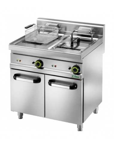 Electric fryer - Capacity  Lt 22 + 22 - cm 80 x 70 x 98 h