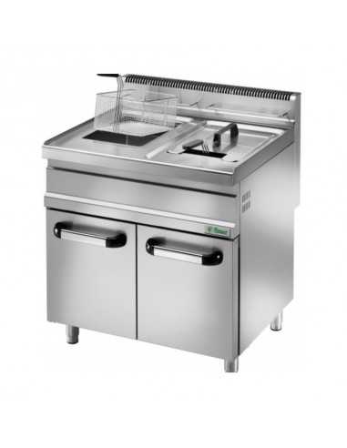 Gas fryer - Capacity lt 20+20 - cm 80x70x98h