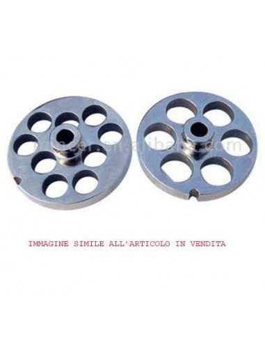 Piastre sistema Unger in acciaio inox autoaffilante mod B98 - per tritacarne mod. 32 - Diametro fori mm 2,5