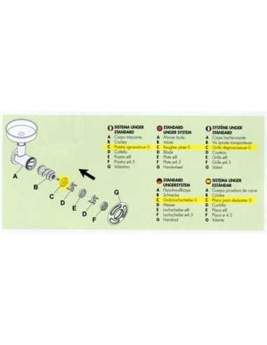 Sgrossatrice tipo 0 mod B98 - per tritacarne mod. 32