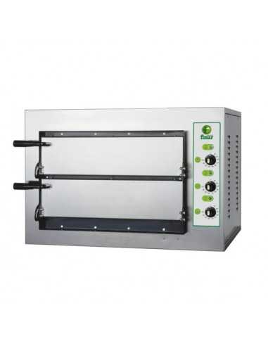 Electric pizza oven with 2 chambers - cm 78x 60 x 53 h