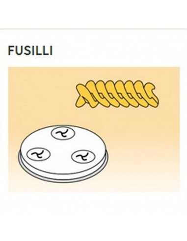 Trafile various sizes of brass alloy - Bronze - For machine fresh pasta model MPF15 - Fusilli Ø mm 9 mm