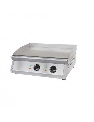 Electric fry top with smooth top cm 59.5 x 40 in steel