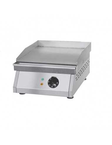 Electric fry top with smooth top cm 39.5 x 40 in steel