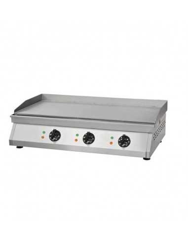 Electric fry top with smooth top cm 83.5 x 40 in steel