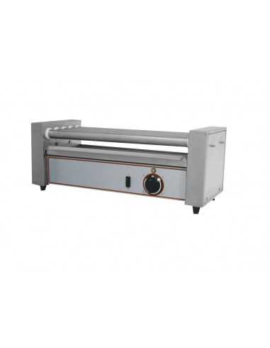 Sausage cooker with 5 rollers in stainless steel - Temperature 50°+250°C