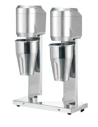 Double milkshake blender 2 x 500 ml with stainless steel cups