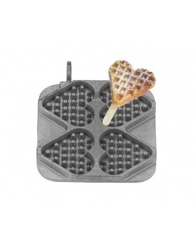 Interchangeable waffel plate - FORMA: 4 waffles 15x12x3 cm  - In the cast iron