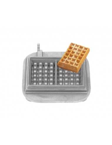 Interchangeable waffel plate - FORMA: 2 waffles 15 x 10.5 x 2.3 cm - In cast iron