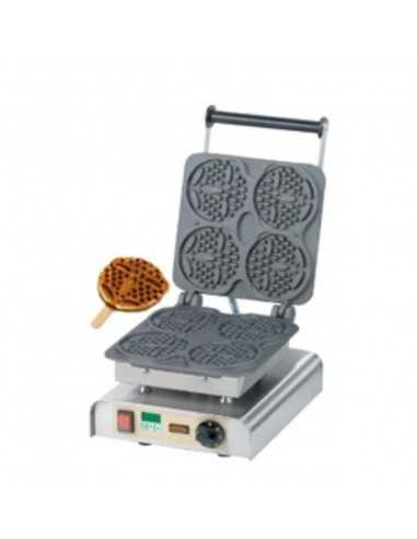 Waffle maker for 4 pods circle