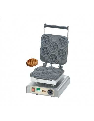 Waffle maker for 6 circle pods