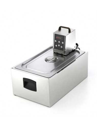 Stainless steel tank with lid GN 1/1 height cm 20 - Capacity  liters 21 - Dimensions cm 56.5 x 36 x 20 h