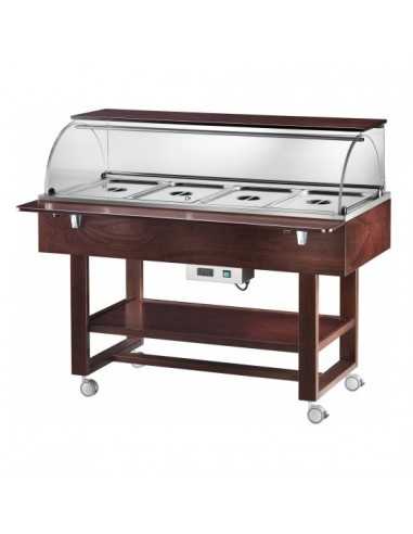 Espositore refrigerato - Legno multistrato - Cupola - cm 148 x 90 x 126h