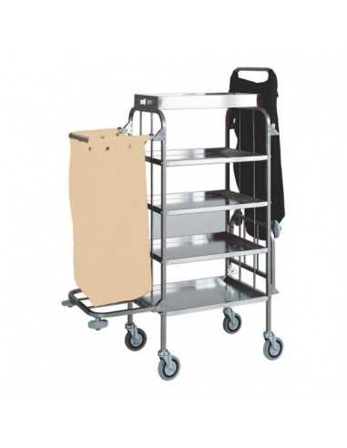 Carrello portabiancheria - Dos portasacchi - cm 74/142 x 55 x 152h