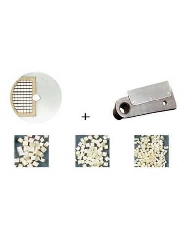 Disco Mozzarella - para cubo - para ser utilizado con cuchillo P8 - aluminio INPD10X10X8 - Espesor de corte mm 10 x 10 x 8 -